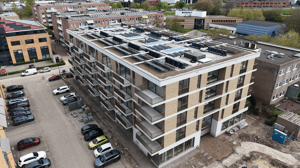 Aan de Marconibaan in Nieuwegein realiseerde Reinbouw een nieuw appartementencomplex met 48 Panasonic K-serie warmtepompen appartementen.