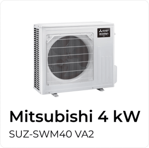 Mitsubishi 4 kW - SUZ-SWM40 VA2- Fiche