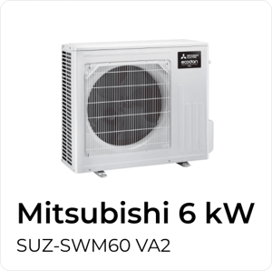 Mitsubishi 6 kW - SUZ-SWM60 VA2- Fiche